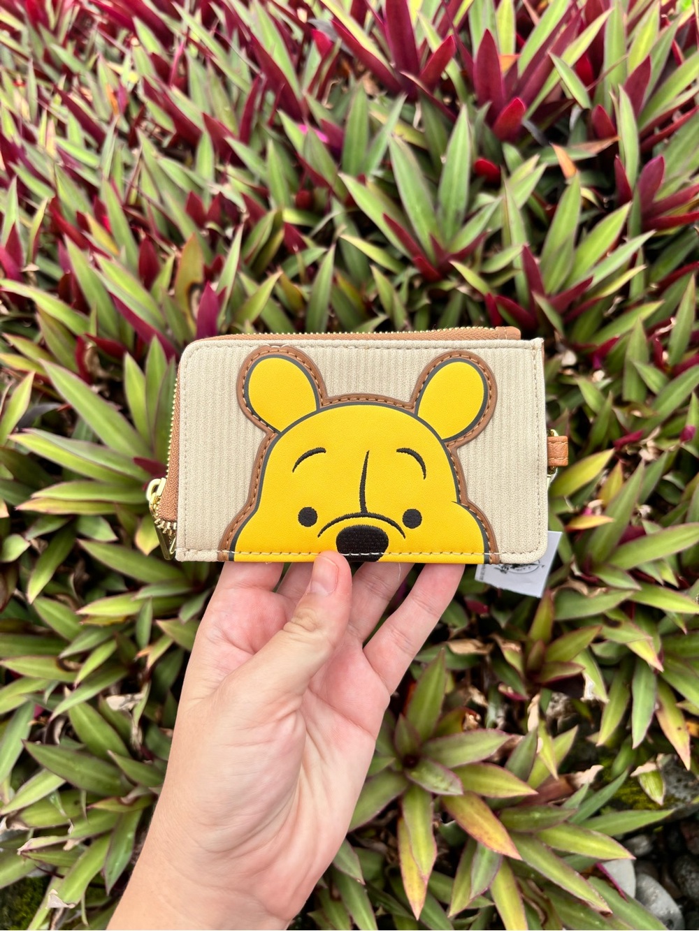 NWT Loungefly Disney Parks 2026 Winnie the Pooh Corduroy Zip Coin Card Holder